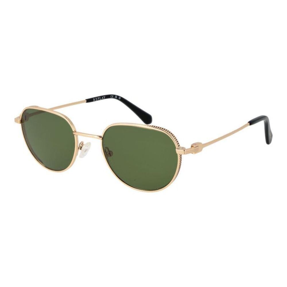 Replay Metal Frame Sunglasses Men Gold